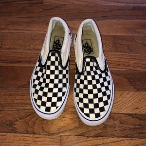 Checkered Vans Slip-Ons